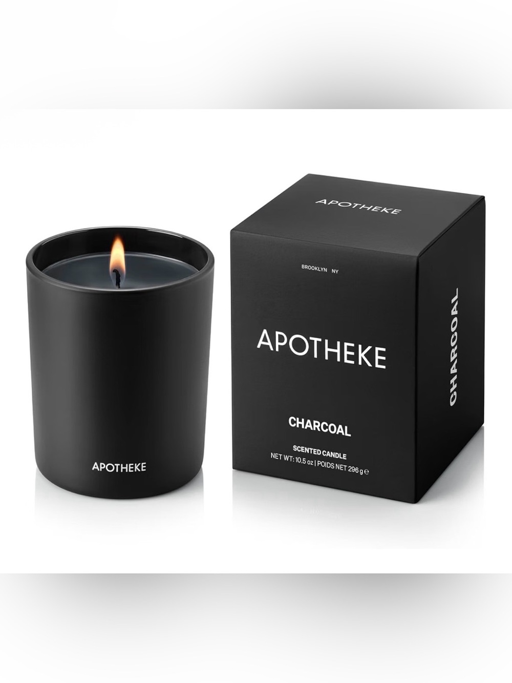 Apotheke Signature Scented Candle for Home, Charcoal Non Toxic Soy- 10.5 Oz
